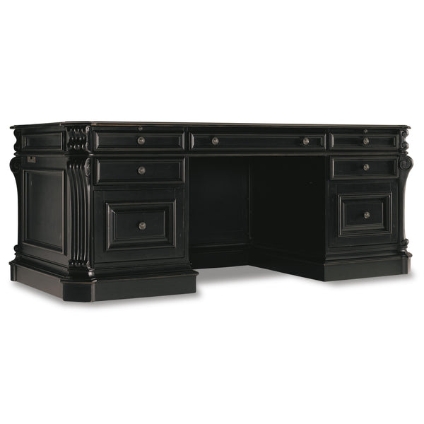 Hooker Furniture 370-10-363 Telluride 76'' Executive Desk withLeather Panels IMAGE 1