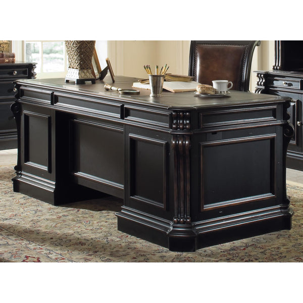 Hooker Furniture 370-10-563 Telluride 76'' Executive Desk withWood Panels IMAGE 1