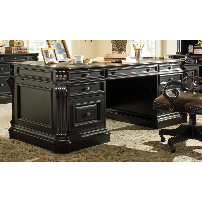 Hooker Furniture 370-10-563 Telluride 76'' Executive Desk withWood Panels IMAGE 2