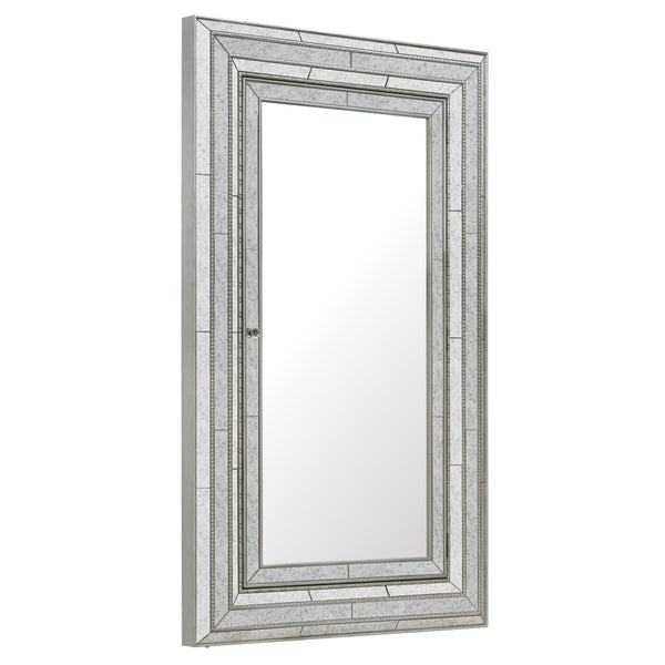 Hooker Furniture 638-50012 Melange Glamour Floor Mirror withJewelry Armoire Storage IMAGE 1