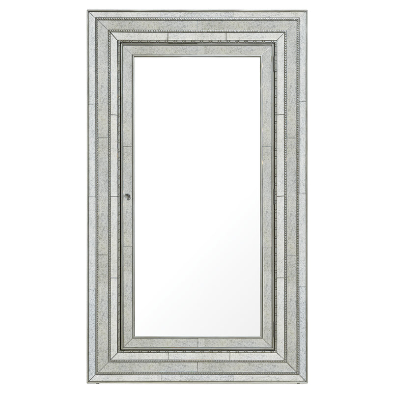 Hooker Furniture 638-50012 Melange Glamour Floor Mirror withJewelry Armoire Storage IMAGE 4