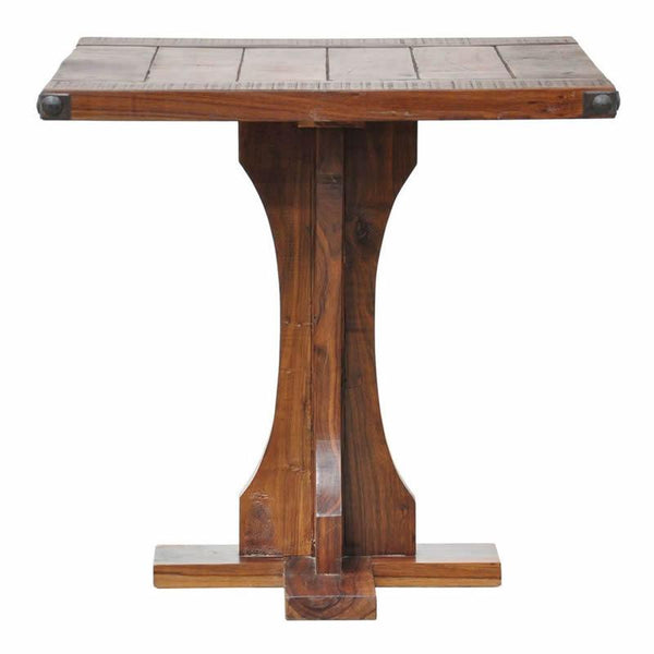 Classic Home Square Bungalow Counter Height Dining Table with Pedestal Base 51001073 IMAGE 1