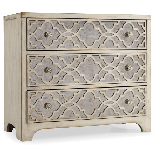 Hooker Furniture 3023-85001 Sanctuary Fretwork Chest-Pearl Essence IMAGE 1