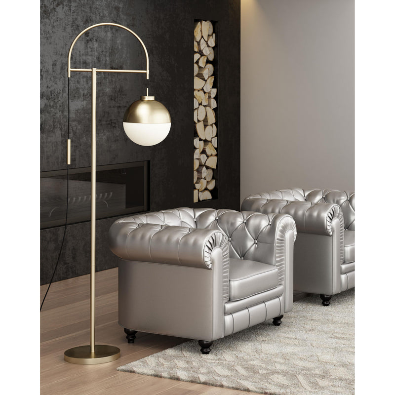 Zuo Waterloo 56053 Floor Lamp - White & Bronze IMAGE 6