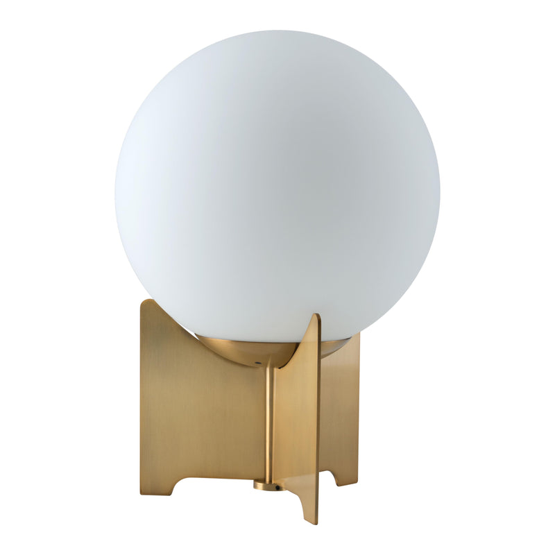 Zuo Pearl 56049 Table Lamp - White & Brass IMAGE 4