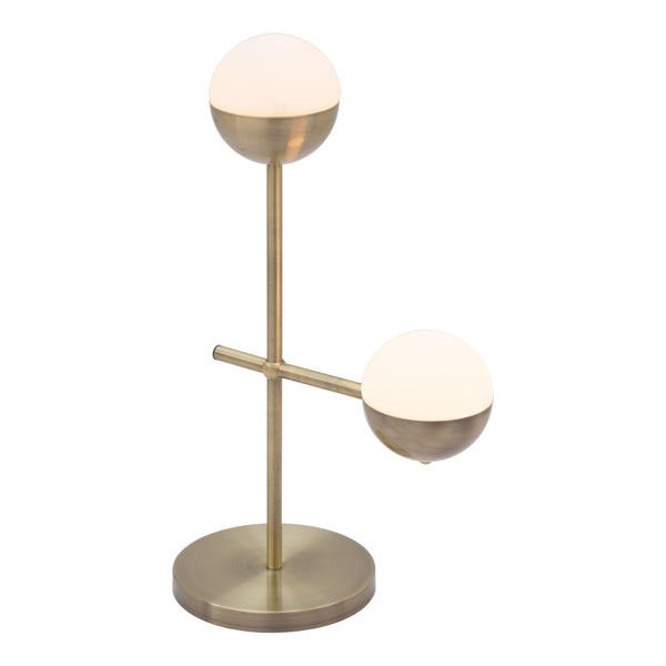 Zuo Waterloo 56050 Table Lamp - White & Bronze IMAGE 1