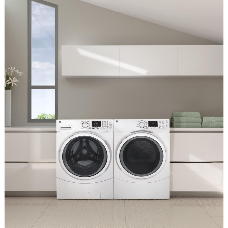 GE 7.5 cu. ft. Electric Dryer with Steam GFD45ESSMWW IMAGE 3