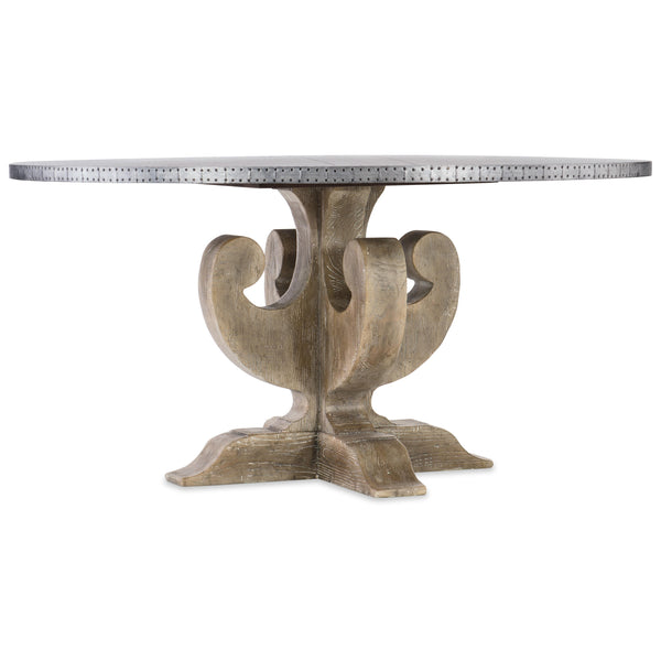 Hooker Furniture 5750-75213-SLV Boheme Ascension 60in Zinc Round Dining Table IMAGE 1