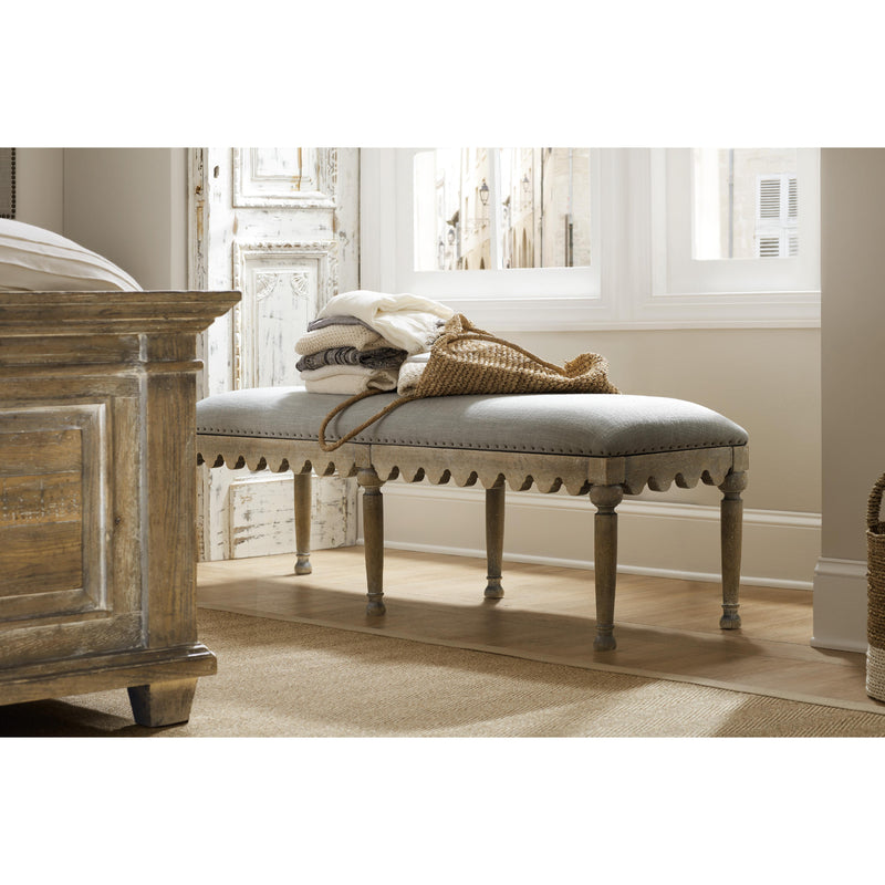 Hooker Furniture 5750-90019-MWD Boheme Madera Bed Bench IMAGE 7