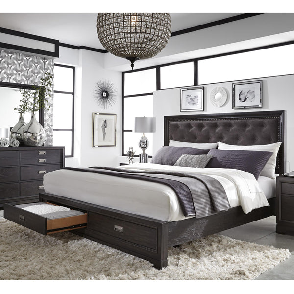 Aspen Home Front Street California King Upholstered Panel Bed with Storage IFS-410/IFS-425/IFS-407D IMAGE 1