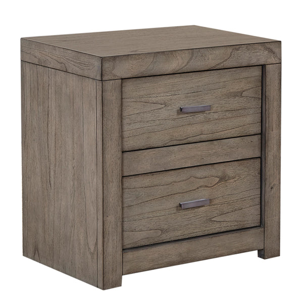 Aspen Home Modern Loft 2-Drawer Nightstand IML-450-GRY IMAGE 1