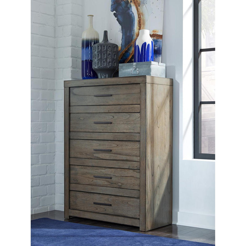 Aspen Home Modern Loft 5-Drawer Chest IML-456-GRY IMAGE 2