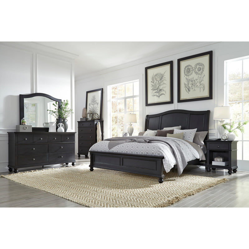 Aspen Home Oxford California King Sleigh Bed Oxford I07 California King Sleigh Bed - Black IMAGE 2