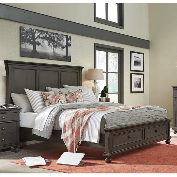 Aspen Home Oxford California King Panel Bed with Storage Oxford I07 California King Panel Storage Bed - Peppercorn IMAGE 1