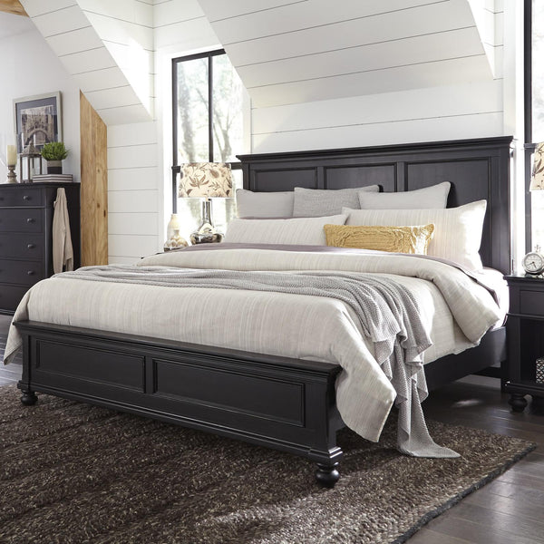 Aspen Home Oxford California King Panel Bed Oxford I07 California King Panel Bed - Black IMAGE 1