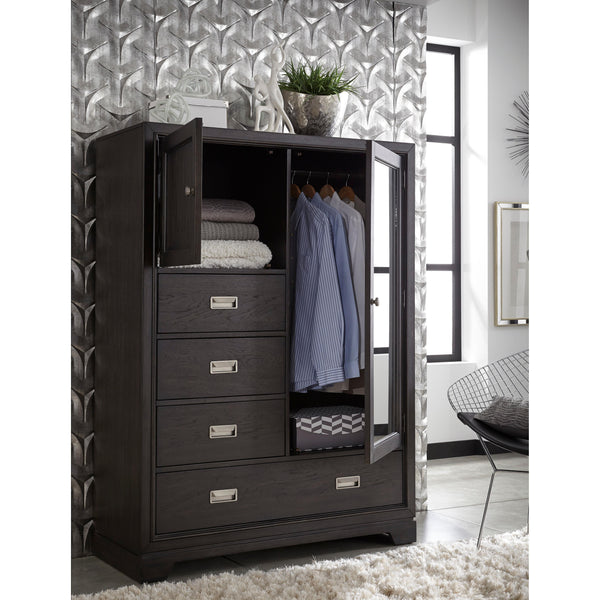 Aspen Home Front Street 4-Drawer Armoire Front Street IFS-459 Chiffarobe - Black Licorice IMAGE 1