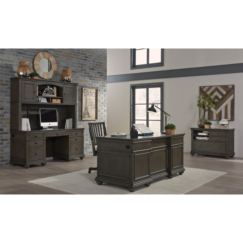 Aspen Home Oxford I07-303-PEP 66" Executive Desk - Peppercorn IMAGE 2