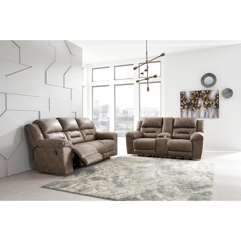 Signature Design by Ashley Stoneland Reclining Leather Look Sofa 3990588 IMAGE 5