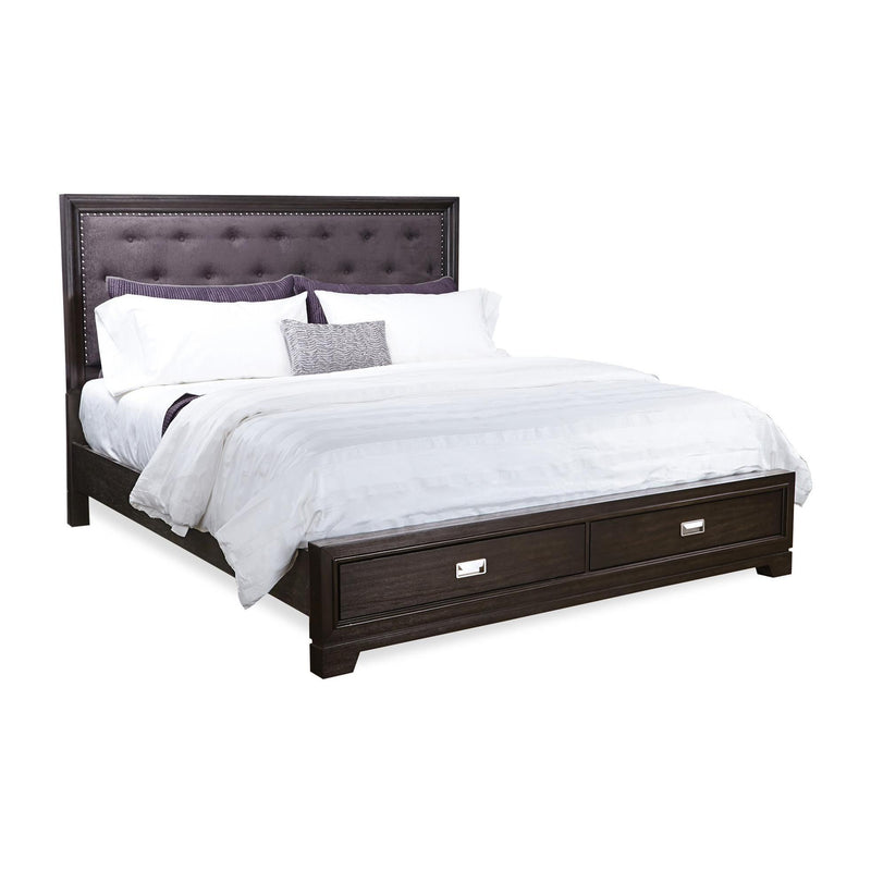 Aspen Home Front Street Queen Upholstered Panel Bed with Storage IFS-402-BLC/IFS-403D-BLC/IFS-422-BLC IMAGE 1