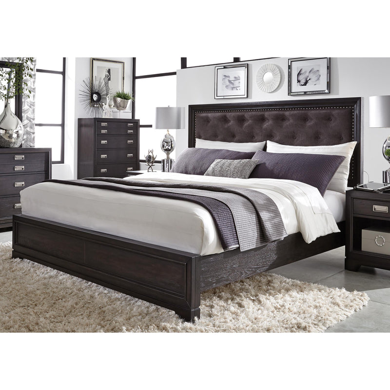 Aspen Home Front Street Queen Upholstered Panel Bed IFS-402-BLC/IFS-403-BLC/IFS-422-BLC IMAGE 2