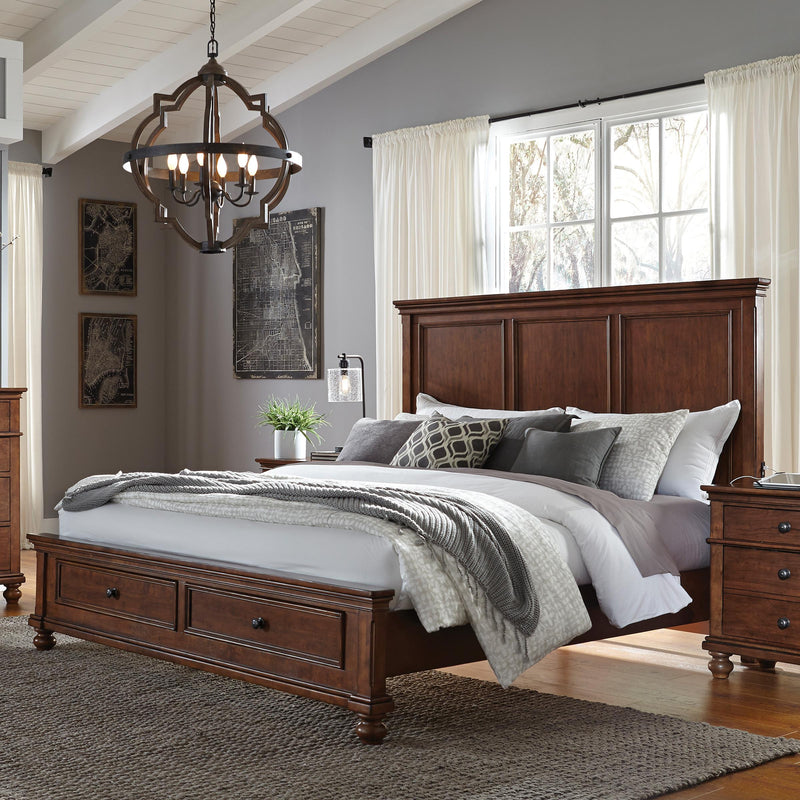 Aspen Home Oxford Queen Panel Bed with Storage I07-402-WBR/I07-403D-WBR/I07-412-WBR IMAGE 2