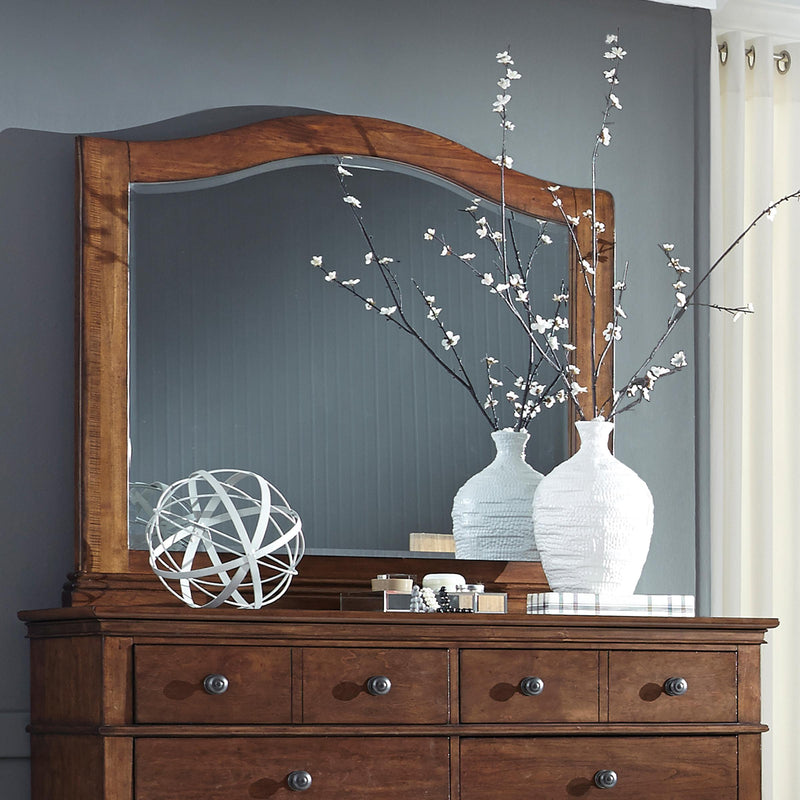 Aspen Home Oxford Arched Dresser Mirror I07-463-WBR IMAGE 2