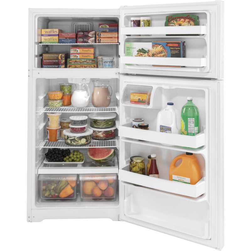 GE 28-inch, 15.6 cu. ft. Top-Freezer Refrigerator GTS16DTNRWW IMAGE 3