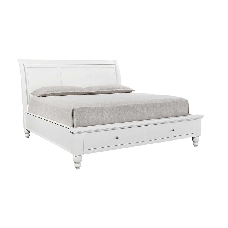 Aspen Home Cambridge Queen Sleigh Bed with Storage ICB-400-WHT-KD-1/ICB-403D-WHT-1/ICB-402L-WHT-1 IMAGE 1