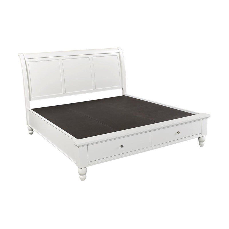 Aspen Home Cambridge Queen Sleigh Bed with Storage ICB-400-WHT-KD-1/ICB-403D-WHT-1/ICB-402L-WHT-1 IMAGE 2