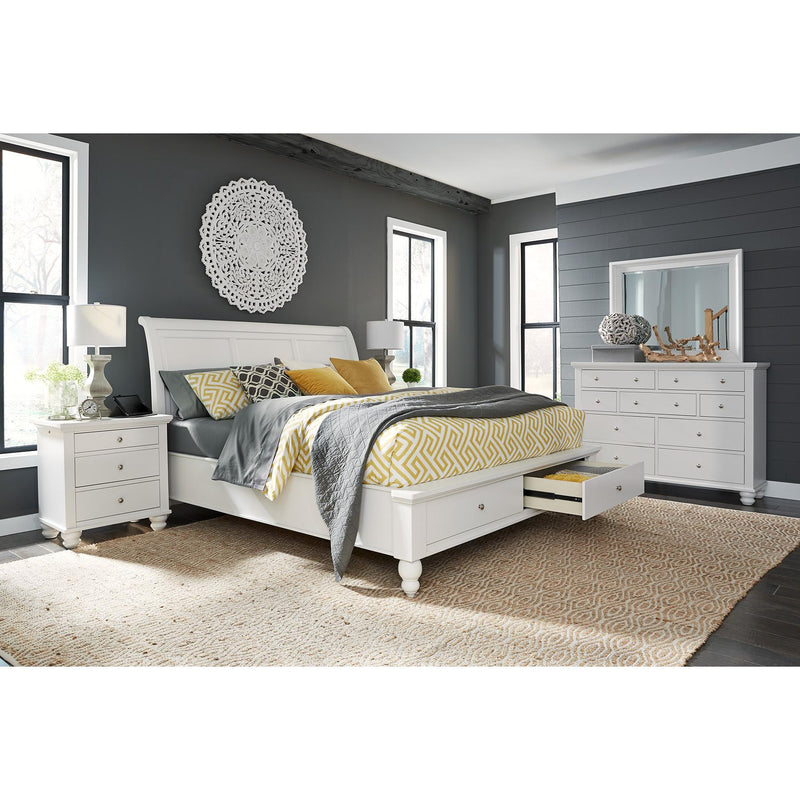 Aspen Home Cambridge Queen Sleigh Bed with Storage ICB-400-WHT-KD-1/ICB-403D-WHT-1/ICB-402L-WHT-1 IMAGE 6