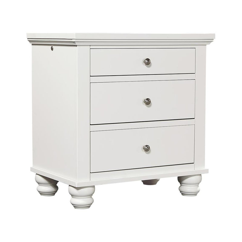 Aspen Home Cambridge 3-Drawer Nightstand ICB-450-WHT-3 IMAGE 1