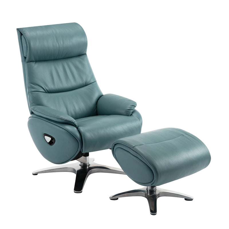 Barcalounger Adler Swivel Leather Match Recliner 15-3723-3618-43 IMAGE 3