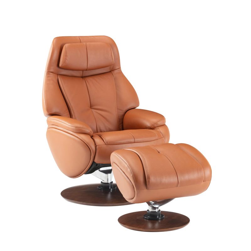 Barcalounger Marjon Swivel Leather Match Recliner 15-3724-3618-84 IMAGE 2