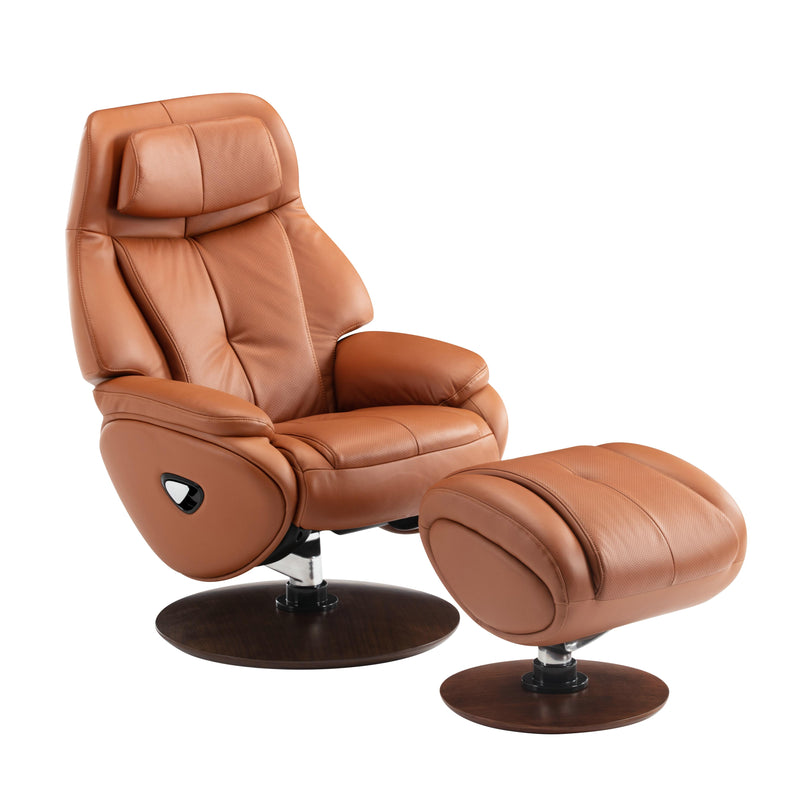 Barcalounger Marjon Swivel Leather Match Recliner 15-3724-3618-84 IMAGE 3