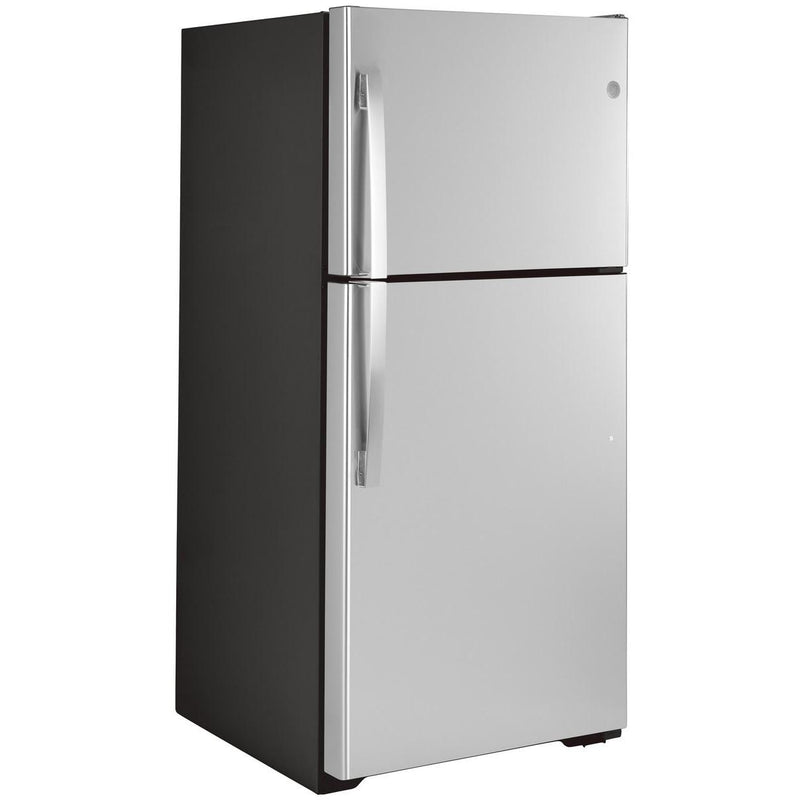 GE 30-inch, 19.2 cu. ft. Top Freezer Refrigerator with edge-to-edge glass shelves GTE19JSNRSS IMAGE 6