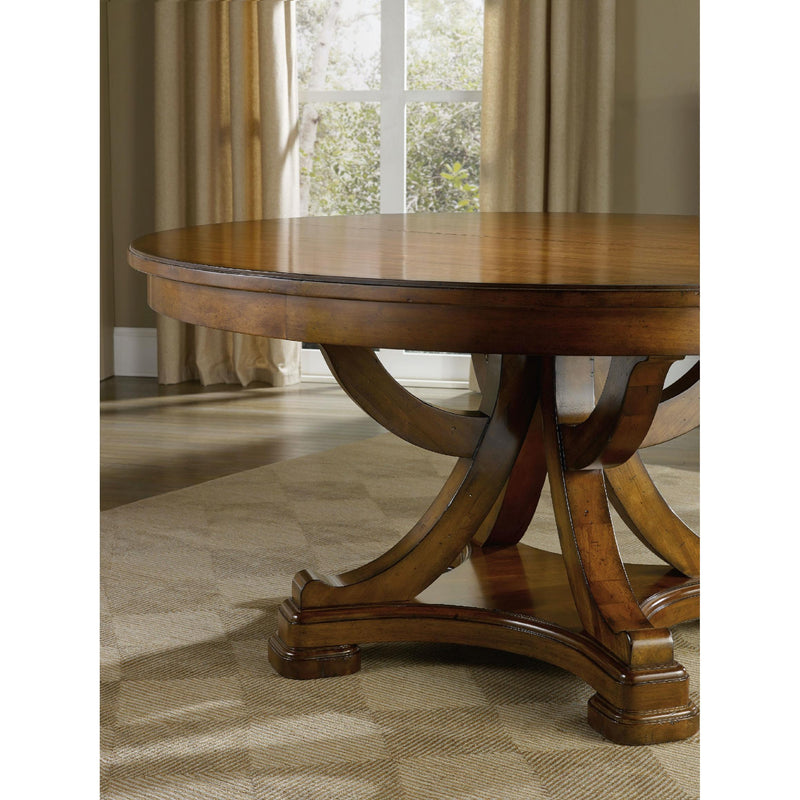 Hooker Furniture 5323-75206 Tynecastle Round Pedestal Dining Table with One 18'' Leaf IMAGE 2