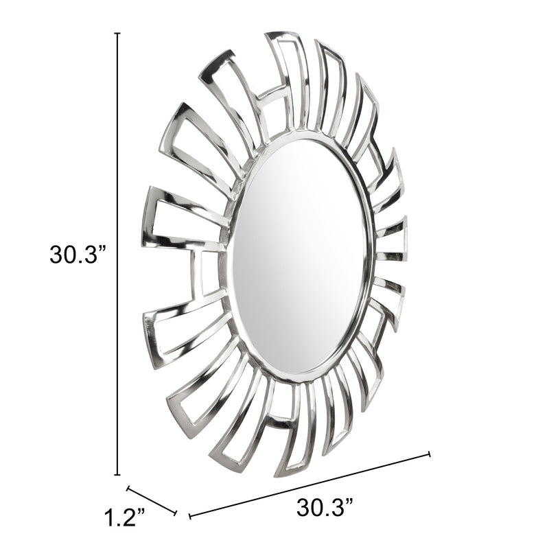 Zuo Calmar A12219 Round Mirror - Chrome IMAGE 8