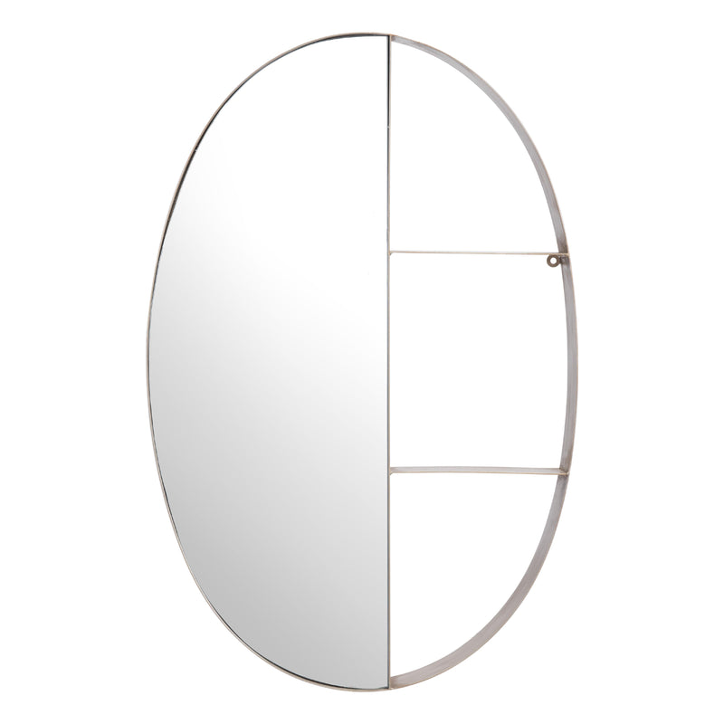 Zuo Latitude A12203 Oval Shelf Mirror - Antique Bronze IMAGE 2