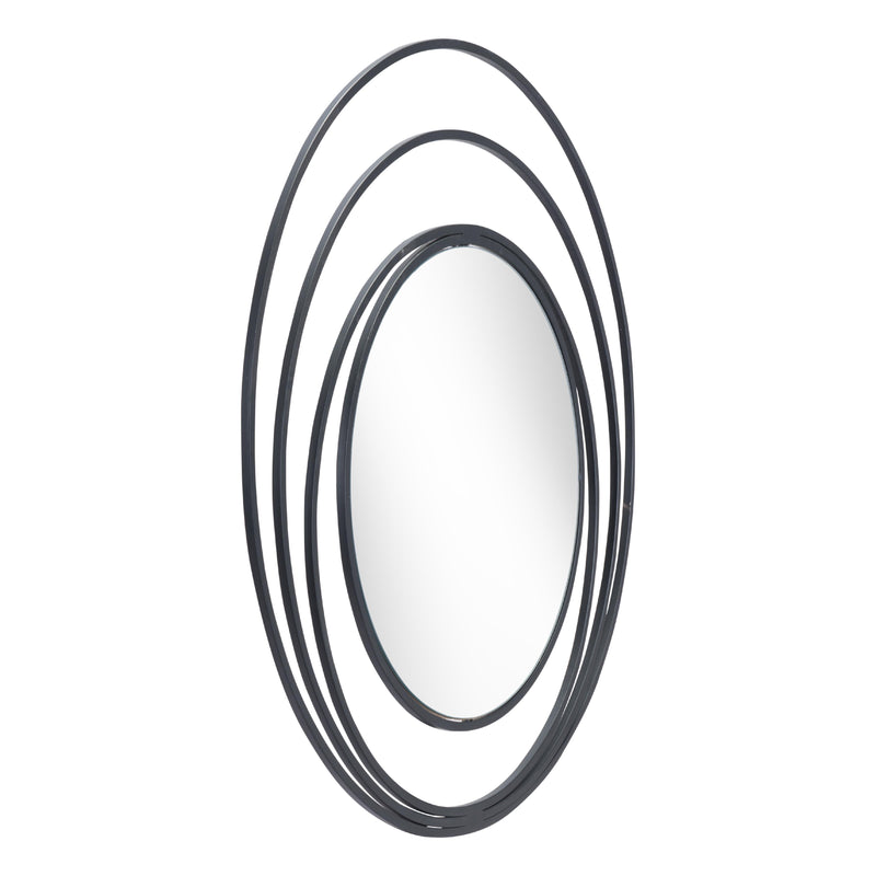 Zuo Luna A12207 Round Mirror - Black IMAGE 3