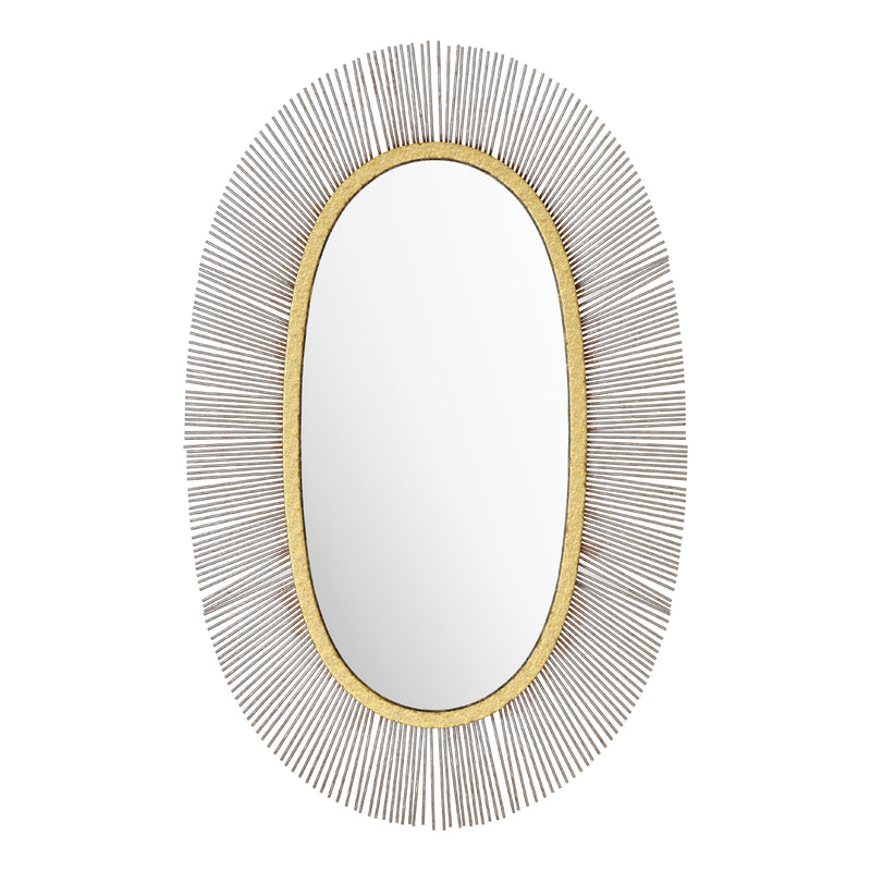 Zuo Juju A12215 Oval Mirror - Black & Gold IMAGE 2