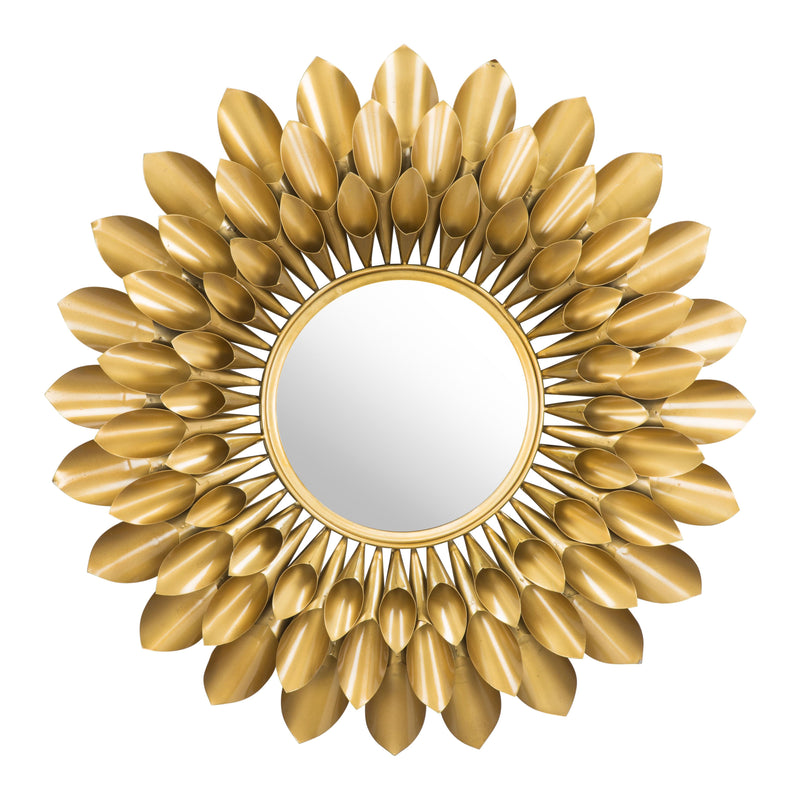 Zuo Sunflower A12213 Round Mirror - Gold IMAGE 2