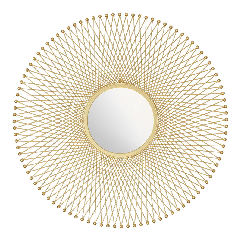 Zuo Glow A12214 Round Mirror - Gold IMAGE 2