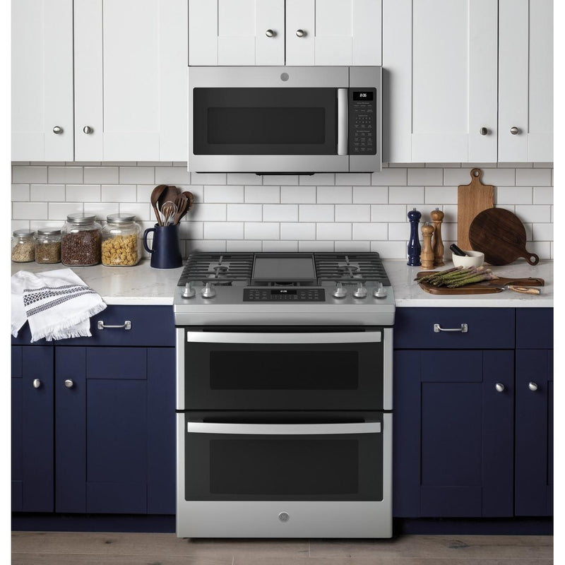 GE 30-inch Slide-in Gas Range with True European Convection Technology JGSS86SPSS IMAGE 6