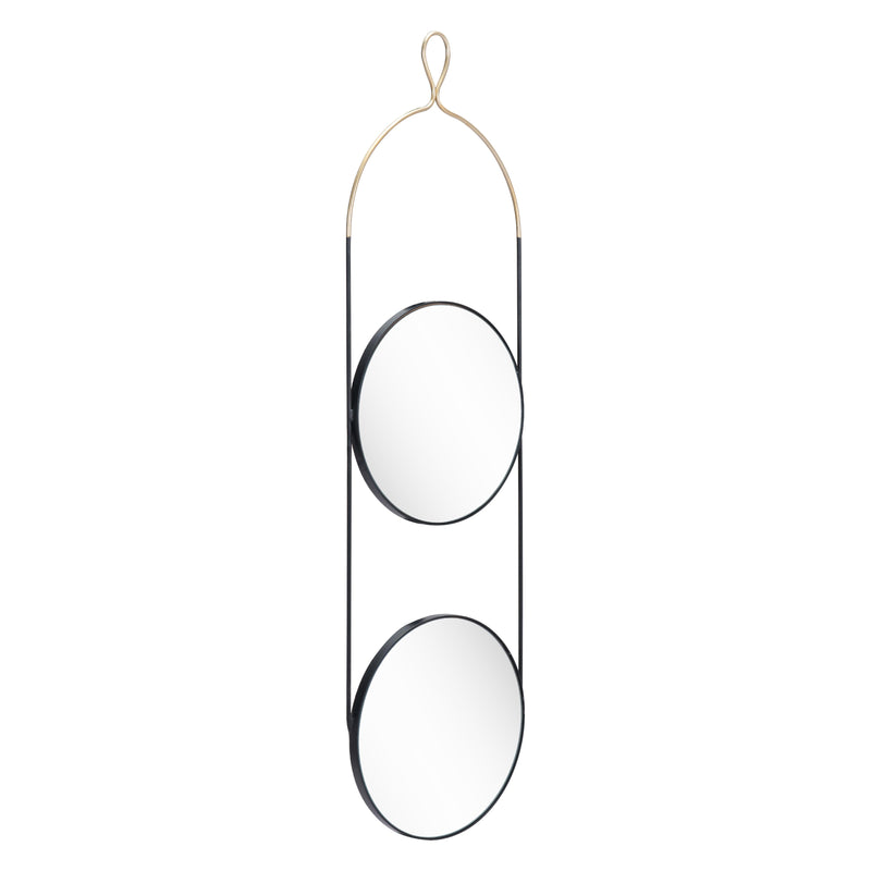 Zuo Zodiac A12209 Round Mirror - Gold & Black IMAGE 1