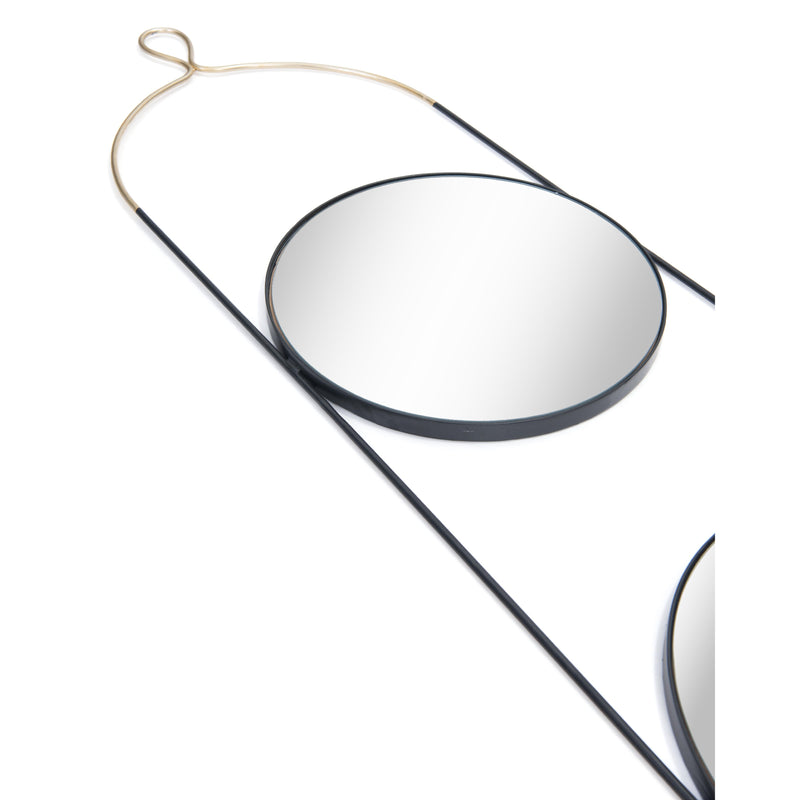 Zuo Zodiac A12209 Round Mirror - Gold & Black IMAGE 4