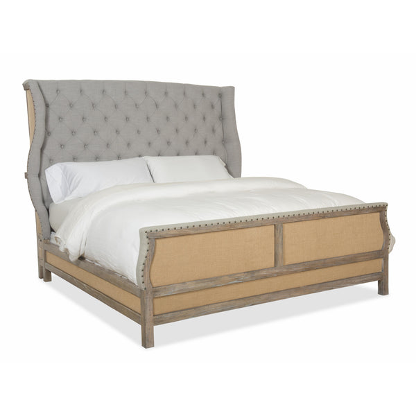 Hooker Furniture 5750-90160-MWD Boheme Bon Vivant De-Constructed California King Uph Bed IMAGE 1