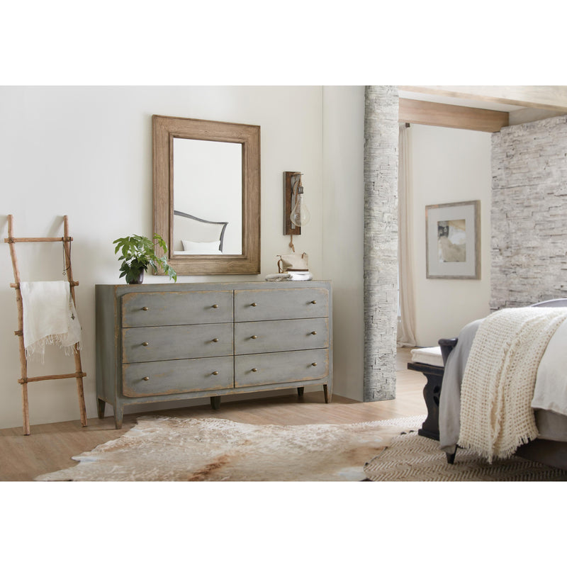 Hooker Furniture 5805-90002-95 Ciao Bella Six-Drawer Dresser- Speckled Gray IMAGE 4