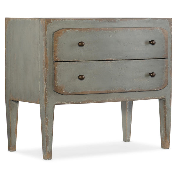 Hooker Furniture 5805-90016-95 Ciao Bella Two-Drawer Nightstand- Speckled Gray IMAGE 1