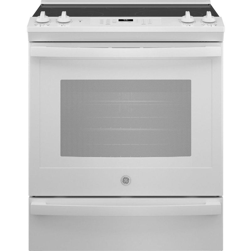 GE 30-inch Slide-In Electric Range with No Preheat Air Fry JS760DPWW IMAGE 1