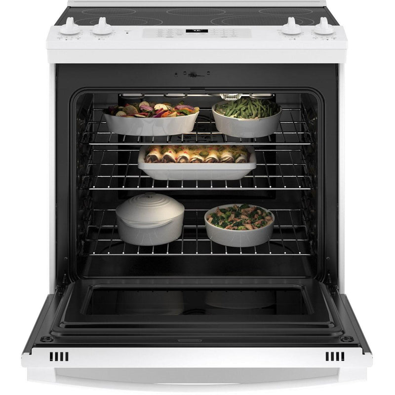 GE 30-inch Slide-In Electric Range with No Preheat Air Fry JS760DPWW IMAGE 3